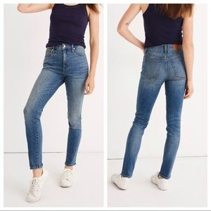 Madewell 10” High Rise Skinny Jeans Stud Edition Studded Trim In Blue Size 28